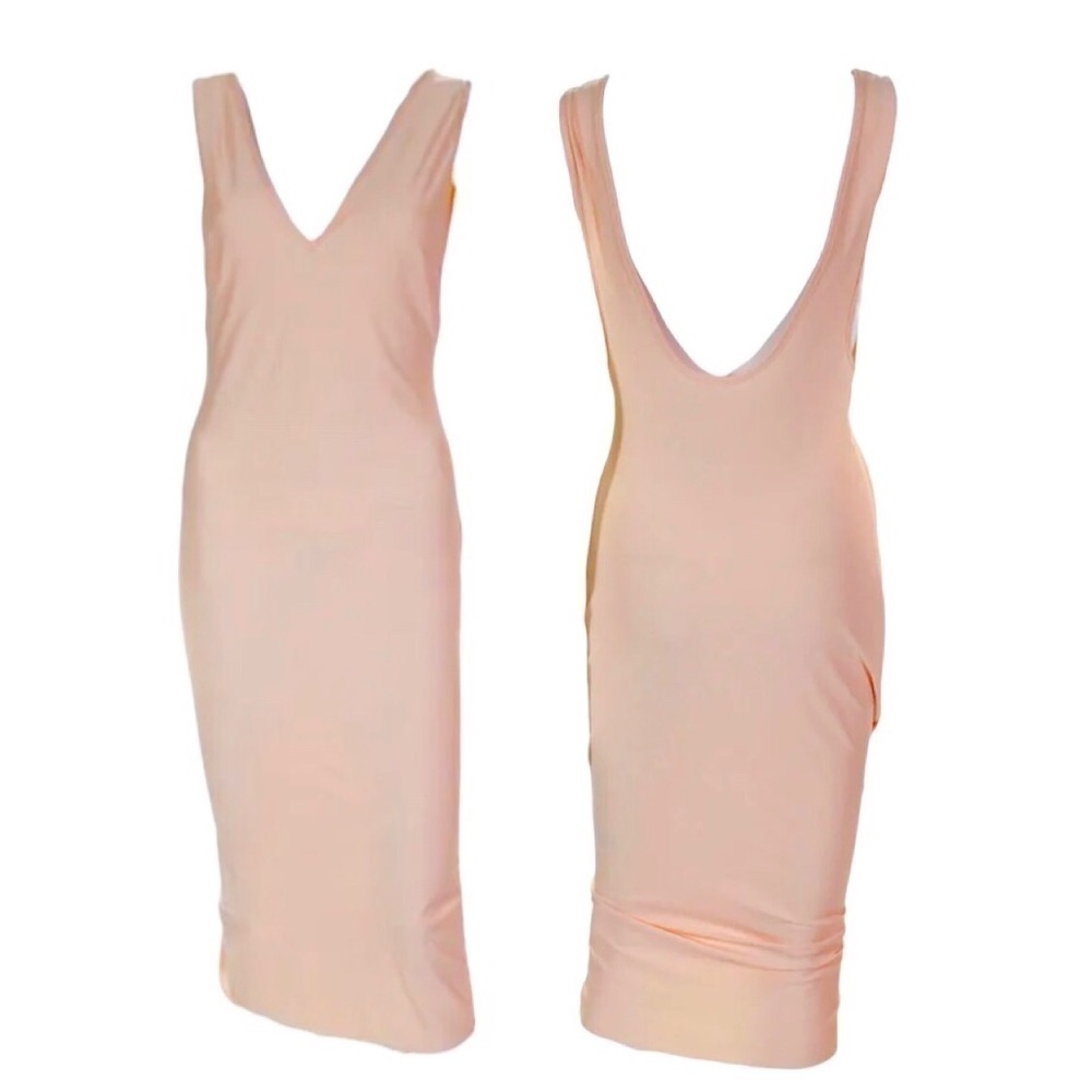 NWOT Ellery Midi Slip Dress One Size Pastel Orange Sherbert